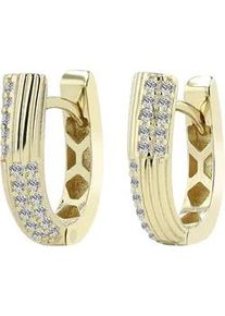 Adelia&acute;s Klappcreolen ADELIA ́S "Damen Ohrringe &ndash; Klappcreole aus 333 Gold mit Zirkonia", Damen, Gr. Damen, gold, Ohrringe Klappcreolen, Perfekt zum Verschenken an besondere Menschen