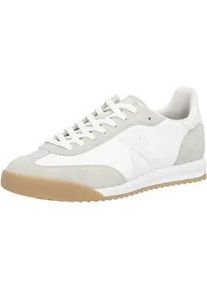 Sneaker Rieker SPORT, Herren, Gr. 40, wei&szlig;, grau, Synthetik, Textil, Veloursleder, Schuhe Sneaker, Hallenschuh, Sportschuh, Freizeitsneaker, Schn&uuml;rschuh mit Profil