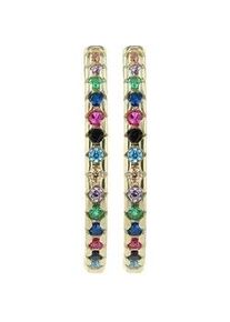 Adelia&acute;s Paar Creolen ADELIA ́S "Damen Ohrringe &ndash; Creole aus 333 Gold mit Zirkonia", Damen, Gr. Damen, gold, Ohrringe, Perfekt zum Verschenken an besondere Menschen