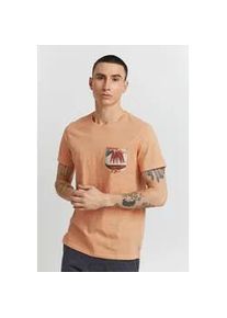 T-Shirt Blend "BHTrop", Damen, Gr. M, beige (coral sands), Web, 100% Baumwolle, gemustert, regular fit normal, Rundhals, Shirts T-Shirt, Klassisches T-Shirt mit Rundhalsausschnitt