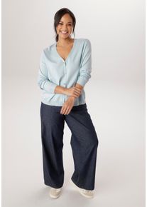 sheego Gro&szlig;e Gr&ouml;&szlig;en Strickjacke, hellblau, Gr&ouml;&szlig;e 48 - Damen