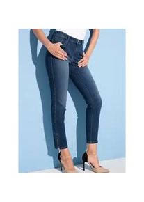 Stretch-Jeans Ascari, Damen, Gr. 23, Kurzgr&ouml;&szlig;en, blau (blau, schwarz), 50% Baumwolle, 40% Lyocell, 7% Elastomultiester, 3% Elasthan, unifarben, lang, Jeans