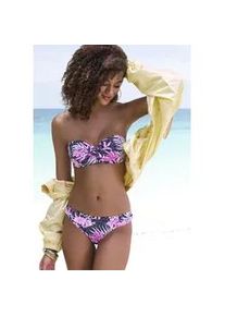 B&uuml;gel-Bandeau-Bikini Buffalo, Damen, Gr. 38, Cup A, blau (marine, pink), Obermaterial: 82% Polyamid, 18% Elasthan. Futter: 100% Polyester, Bikini-Sets, im Mustermix