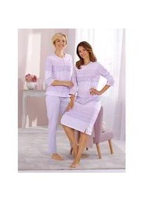 w&auml;schepur Nachthemd W&Auml;SCHEPUR "Nachthemd", Damen, Gr. 44/46, Normalgr&ouml;&szlig;en, bunt (flieder, ros&eacute;, bedruckt), 100% Baumwolle, bedruckt, gemustert, Kleider Nachthemd