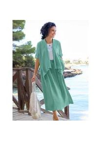 Schlupfrock Inspirationen, Damen, Gr. 44, salbei, 100% Baumwolle, unifarben, wadenlang, R&ouml;cke