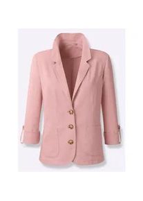 Jackenblazer Inspirationen "Blazer", Damen, Gr. 46, rosenquarz, 55% Leinen, 45% Viskose, Blazer