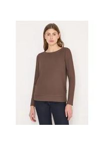 Langarmshirt Cecil, Damen, Gr. XS (36), urban taupe, Stoff, 59% Viskose, 38% Polyester, 3% Elasthan, unifarben, normal normal, Rundhals, abgesteppt, Shirts Langarmshirt, mit Struktur
