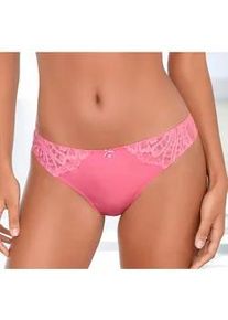Tanga Lascana "Flora", Damen, Gr. 48/50, pink, Spitze, Obermaterial: 89% Polyamid, 11% Elasthan, Unterhosen Tanga, hinten aus leicht transparenter Spitze