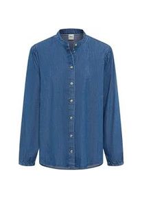 Klassische Bluse Brax "Style VALERIA", Damen, Gr. 42, blau, Web, 100% Baumwolle, Blusen Bluse