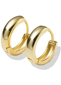 Paar Creolen Firetti "Schmuck Geschenk Edelstahl Ohrschmuck Ohrringe", gelbgoldfarben, Ohrringe, Damen, 13mm, Edelstahl, Made in Germany