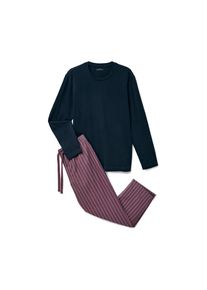 Tchibo - Pyjama-Set mit gewebter Hose - Herren - Gr. M - dunkelblau/gestreift