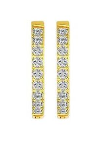 Adelia&acute;s Klappcreolen ADELIA ́S "Damen Ohrringe &ndash; Klappcreole aus Edelstahl mit Strass Steinchen", Damen, Gr. Damen, Edelstahl, gold, Ohrringe Klappcreolen, Zum Verschenken an Menschen, die Ihnen am Herzen liegen