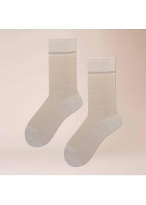 Socken Kunert "Socke Fine Love", Damen, Gr. 39-42, wei&szlig; (sanftes wei&szlig; 1270), Obermaterial: 76% Baumwolle CO. 22% Polyamid PA. 2% Elasthan EL., Socken Socken