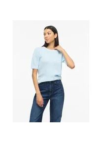 Kurzarmpullover Vila "VIDALO O-NECK S/S KNIT TOP - NOOS", Damen, Gr. S, nantucket breeze, Strick, Obermaterial: 100% Baumwolle, unifarben, regular fit normal, Rundhals, Rippb&uuml;ndchen, Pullover