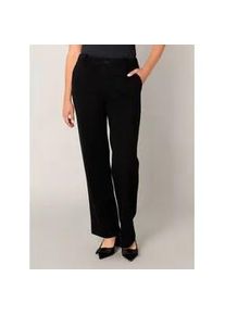 Stoffhose Base Level "Yorin", Damen, Gr. 42, L&auml;nge 30, schwarz, Web, Obermaterial: 82% Baumwolle, 14% Polyester, 4% Elasthan, unifarben, normal lang, Hosen Stoffhose, mit Stretch