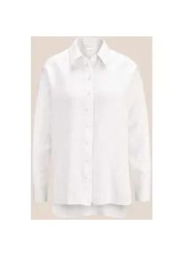 Madeleine Mode Hemdbluse MADELEINE "Hemd Leinenhemd im Oversize-Look", Damen, Gr. 42, wei&szlig;, Obermaterial: 100% Leinen LI., Modern, Blusen Hemdbluse