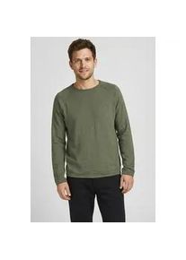 Jack & Jones Strickpullover JACK & JONES "JJBREEZE KNIT CREW NECK", Herren, Gr. L, dusty olive, Strick, Obermaterial: 100% Baumwolle, unifarben, regular fit, Rundhals, Pullover Strickpullover
