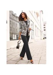 B&uuml;gelfaltenhose Lady, Damen, Gr. 21, Kurzgr&ouml;&szlig;en, schwarz, 64% Polyester, 34% Viskose, 2% Elasthan, unifarben, lang, Hosen