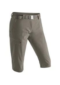 Caprihose Maier Sports "Inara slim 3/4", Damen, Gr. 38, Normalgr&ouml;&szlig;en, braun (schlamm), 90% Polyamid, 10% Elasthan, Hosen Caprihose, Damen Wanderhose, atmungsaktive Outdoorhose, 3/4 Hose mit 3 Taschen