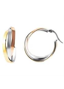 Adelia&acute;s Paar Creolen ADELIA ́S "Damen Creolen aus poliertem Edelstahl &Oslash; 22 mm", silber, Ohrringe, Damen, Damen, Edelstahl