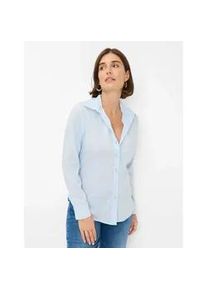 Klassische Bluse Brax "Style VICTORIA", Damen, Gr. 42, bleu, Web, 96% Baumwolle, 4% Elasthan, Blusen Bluse