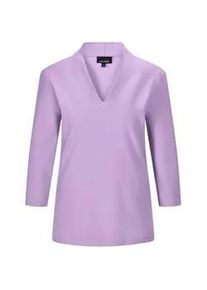 Kurzarmshirt GOLDNER "Kurzgr&ouml;&szlig;e Elegantes Basic-Shirt mit V-Ausschnitt", Damen, Gr. 25, lila (flieder), Obermaterial: 100% Baumwolle CO., Modisch, Shirts, V-Ausschnitt
