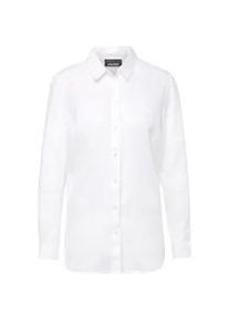 Langarmbluse GOLDNER "Kurzgr&ouml;&szlig;e Bequeme Damen Businessbluse", Damen, Gr. 23, wei&szlig;, Obermaterial: 100% Leinen LI., normal, Sonstiges, Blusen, Ohne