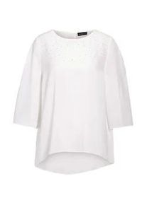 Kurzarmbluse GOLDNER "Kurzgr&ouml;&szlig;e Elegante Bluse aus Chiffon", Damen, Gr. 21, beige (cremewei&szlig;), Obermaterial: 100% Polyester PES., festlich, normal, Sonstiges, Blusen, Ohne