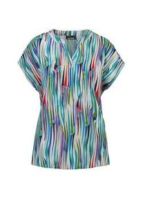 Schlupfbluse GOLDNER "Kurzgr&ouml;&szlig;e Bluse mit Tunika Ausschnitt", Damen, Gr. 19, bunt (bunt, gemustert), Obermaterial: 100% Viskose CV., Sonstiges, Blusen Schlupfbluse, Tunika-Ausschnitt