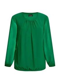 Klassische Bluse GOLDNER "Elegante Bluse aus Chiffon", Damen, Gr. 42, gr&uuml;n, Obermaterial: 67% Polyester PES. 30% Viskose CV. 3% Elasthan EL., Modisch, Blusen, Rundhalsausschnitt
