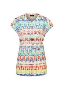 Kurzarmbluse GOLDNER "Kurzgr&ouml;&szlig;e Kurzarm multicolor Printbluse", Damen, Gr. 22, bunt (bunt, gemustert), Obermaterial: 100% Viskose CV., Sonstiges, Blusen, Kn&ouml;pfe