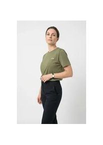 T-Shirt HUGO UNDERWEAR, Damen, Gr. S, dunkelgr&uuml;n, Single Jersey, Obermaterial: 95% Baumwolle, 5% Elasthan, unifarben, regular fit normal, Rundhals, abgesteppte Kante, Shirts T-Shirt, mit rundem Ausschnitt, regular fit, toniges Markenlogo