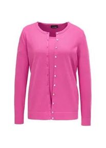 Strickpullover GOLDNER "Figurnahes Twin-Set aus Pima-Baumwolle", Damen, Gr. 42, rosa (pink), Obermaterial: 100% Baumwolle CO., normal, Sonstiges, Pullover Strickpullover, Ohne