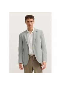 Sakko Bugatti "Jersey-Artikel", Herren, Gr. 58, 220, hellgrau, 65% Polyester, 24% Viskose, 8% Polyamid, 3% Elasthan, unifarben, regular fit, Sakkos Sakko, mit Stretch Funktion