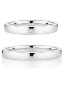 Trauring Bruno Banani "Schmuck Geschenk Ehering Hochzeit Damenring Herrenring" Gr. 60, silber (silberfarben), Fingerringe, Damen, 60, ohne Brillant, Silber 925 (Sterlingsilber), 3mm, Trauring, wahlweise mit oder ohne Brillant, Made in Germany