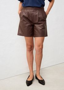 bonprix Leder-Shorts aus Lammnappa, braun, Gr.44, moderne Leder-Shorts aus weichem Lammnappa, aus Nappaleder