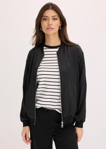 bonprix Blouson aus flie&szlig;endem Satin, schwarz, Gr.40, Blouson-Jacke aus hochwertigem Satin, aus Satin