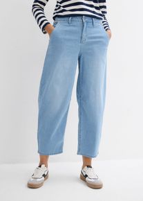 bonprix Balloon Jeans Mid Waist cropped, blau, Gr.44, Verk&uuml;rzte Balloon Leg mit mittlerem Bund, 98% Baumwolle (organic)