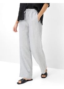 Brax Damen Marlenehose Style FARINA GREY MELANGE, hellgrau, Gr. 34