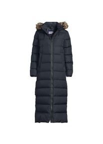 LANDS' END Maxi-Daunenmantel mit Kapuze, Damen,  Grau, Polyester, by Lands' End