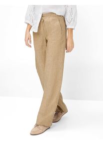 Brax Damen Marlenehose Style FARINA ALMOND, Beige, Gr. 34