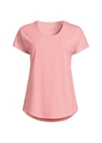 LANDS' END Shirt aus Baumwolle/Modal-Mix mit Ballett-Ausschnitt, Damen,  Pink, Baumwolle Modal, by Lands' End