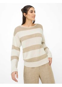 Brax Damen Strickpullover Style LESLEY dark ecru, hellbeige, Gr. 34