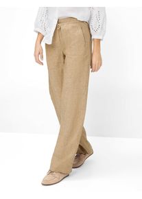 Brax Damen Marlenehose Style FARINA ALMOND, Beige, Gr. 44K