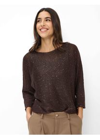 Brax Damen Pullover Style NALA dark ebony, dunkelbraun, Gr. 34