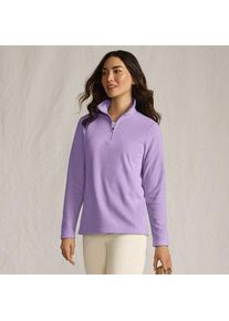 LANDS' END Anyweather Fleece-Pullover mit Rei&szlig;verschluss, Damen,  Lila, Polyester, by Lands' End