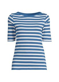 LANDS' END Supima-Shirt aus Baumwolle mit U-Boot-Ausschnitt in Petite-Gr&ouml;&szlig;e f&uuml;r Damen, Damen, size: petite, Rot, Baumwolle, by Lands' End