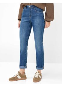 Brax Damen Five-Pocket-Hose Style MARY USED REGULAR BLUE, denim blau, Gr. 44L