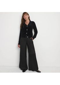 LANDS' END Cardigan mit Strass-Kn&ouml;pfen, Damen,  Schwarz, Viskose/Polyester-Mischung, by Lands' End