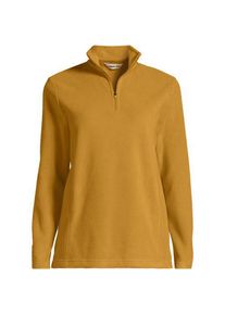 LANDS' END Anyweather Fleece-Pullover mit Rei&szlig;verschluss, Damen,  Gelb, Polyester, by Lands' End